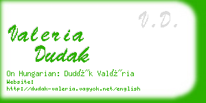 valeria dudak business card
